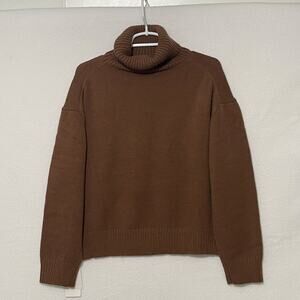 Dazy Turtleneck Sweater Womens XL Brown Long Sleeve Tight Knit NWT Pullover